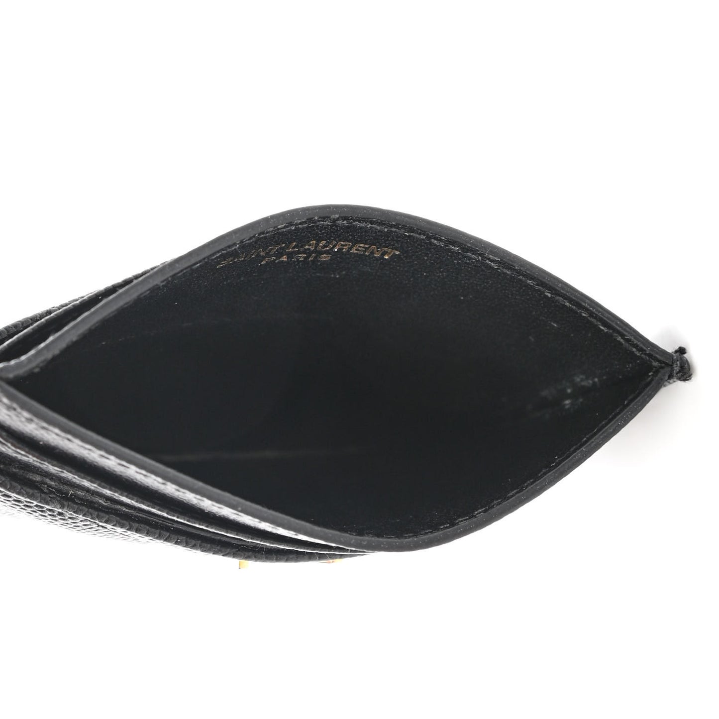 Grain De Poudre Matelasse Chevron Monogram Credit Card Case Black