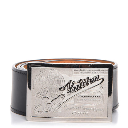 Louis Vuitton Calfskin Jeans Belt 100 40 Black 1 of 11
