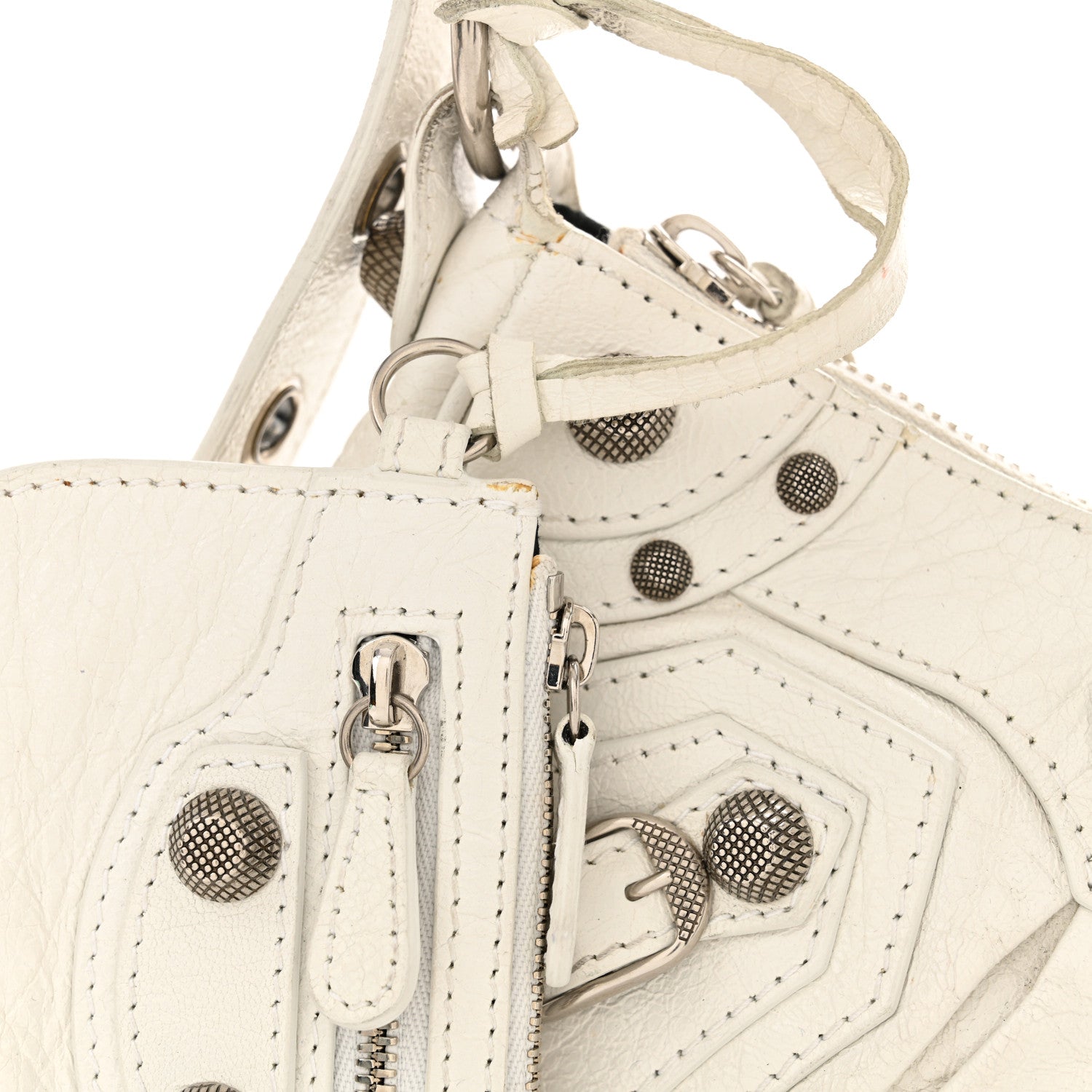 Balenciaga Agneau Arena Le Cagole Shoulder Bag XS Optic White 12 of 16