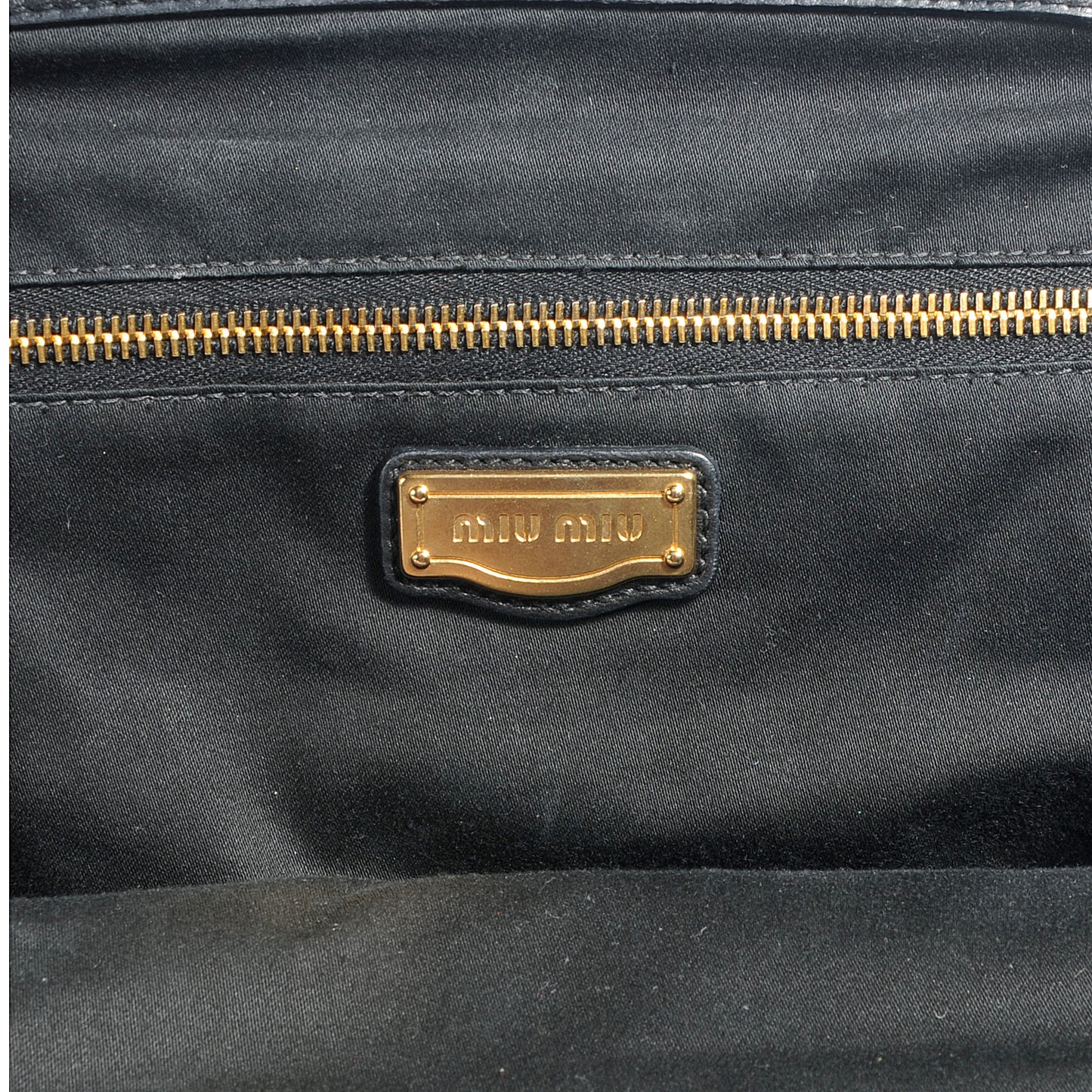Leather Matelasse Coffer Frame Tote Black