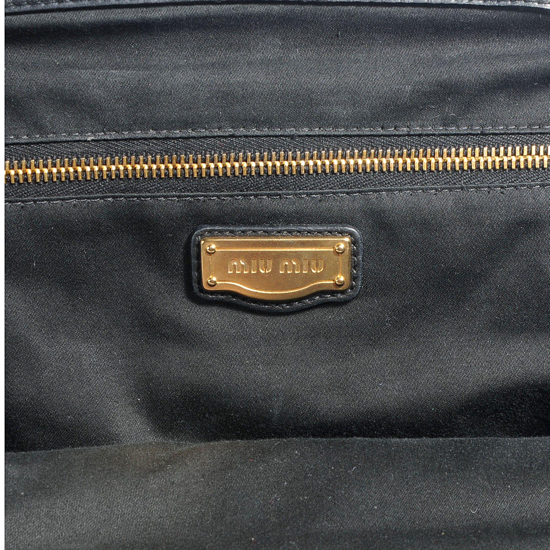 Miu Miu Leather Matelasse Coffer Frame Tote Black 6 of 7