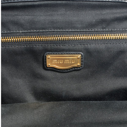 Miu Miu Leather Matelasse Coffer Frame Tote Black 6 of 7