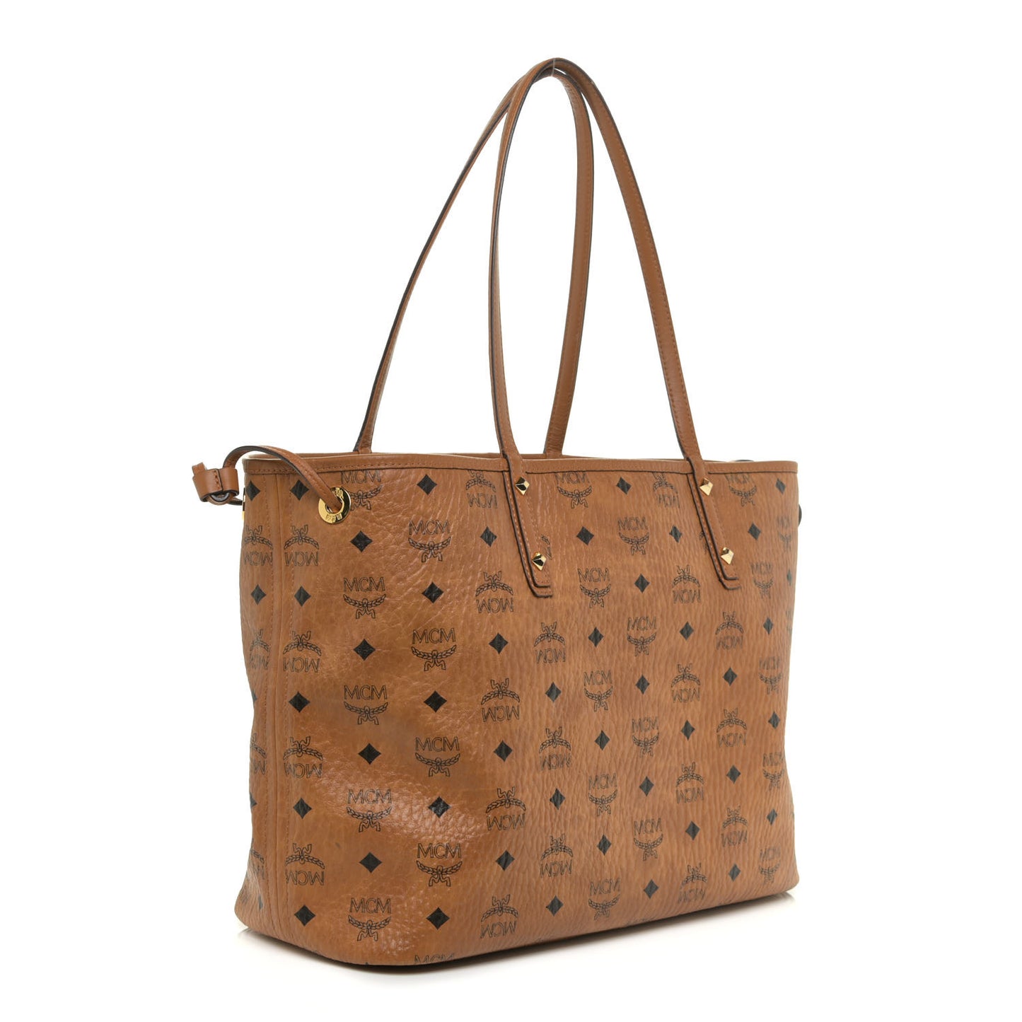 Visetos Medium Liz Reversible Shopper Tote Cognac