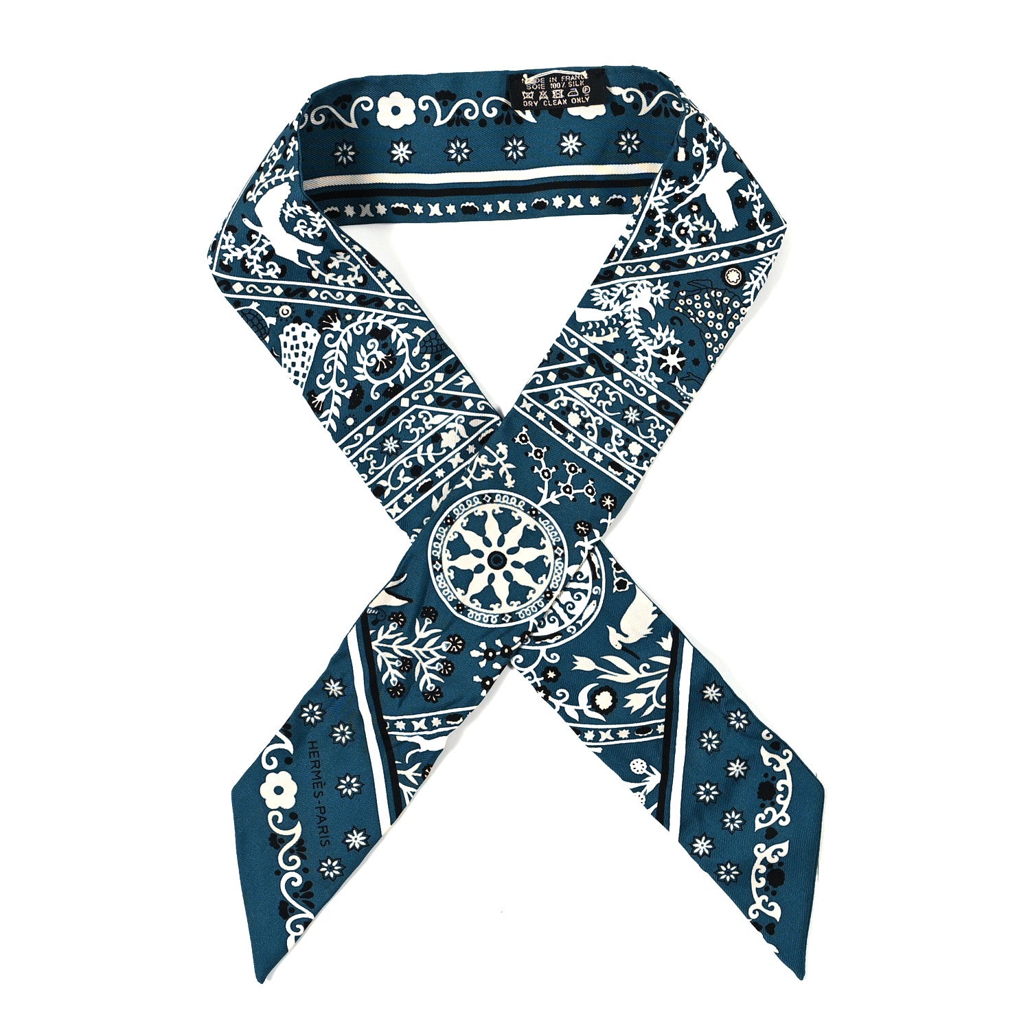 Hermes Silk Peuple Du Vent Bandana Twilly 1 of 3