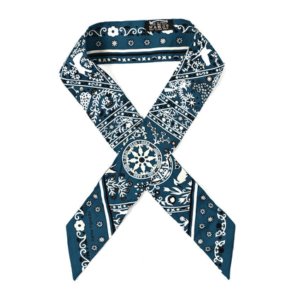 Hermes Silk Peuple Du Vent Bandana Twilly 1 of 3