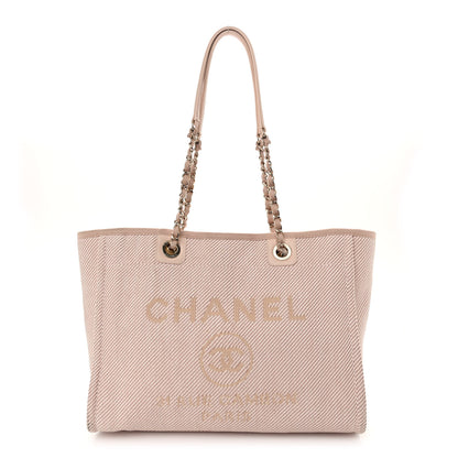 Chanel Mixed Fibers Calfskin Small Deauville Tote Beige 1 of 13