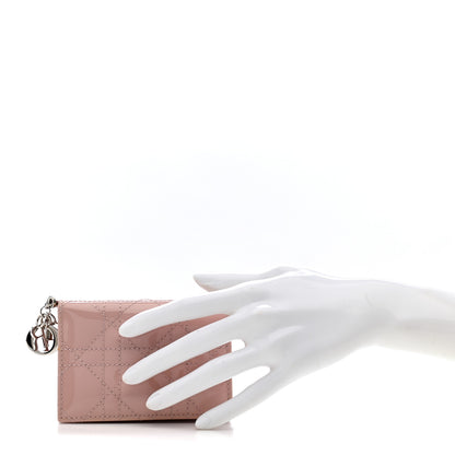 Christian Dior Patent Cannage Lady Dior Bloom Card Holder Rose Clair 2 of 13