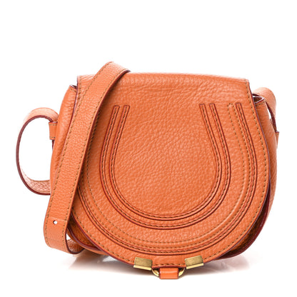 Chloe Calfskin Mini Marcie Round Crossbody Bag Orange 1 of 9