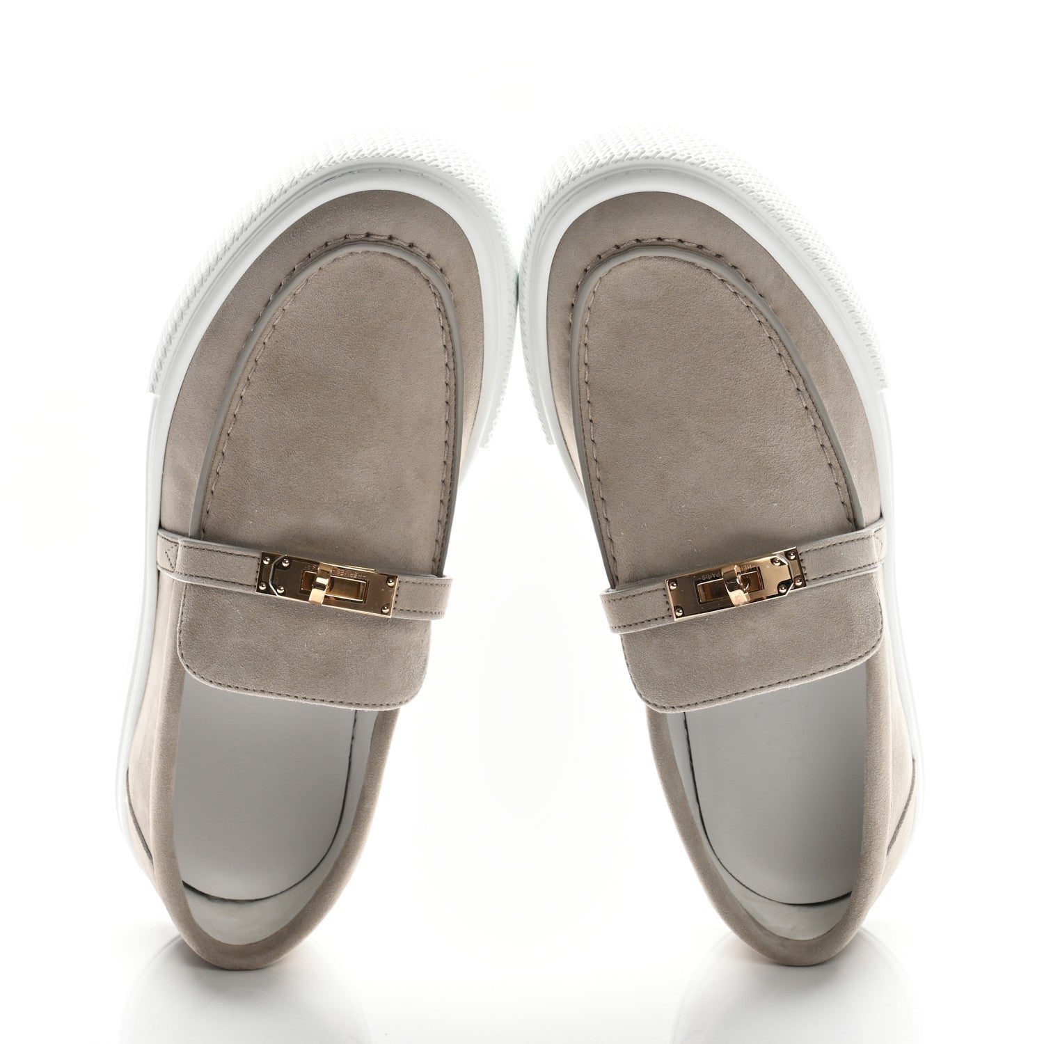Hermes Suede Goatskin Game Slip On Sneakers 38 Beige Esquisse 2 of 9