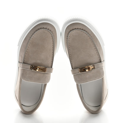 Hermes Suede Goatskin Game Slip On Sneakers 38 Beige Esquisse 2 of 9