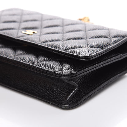 Chanel Caviar Quilted Wallet On Chain WOC Black 10 of 11