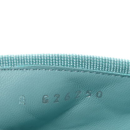 Chanel Suede Calfskin Quilted Cap Toe CC Ballerina Flats 39 Light Blue 9 of 9
