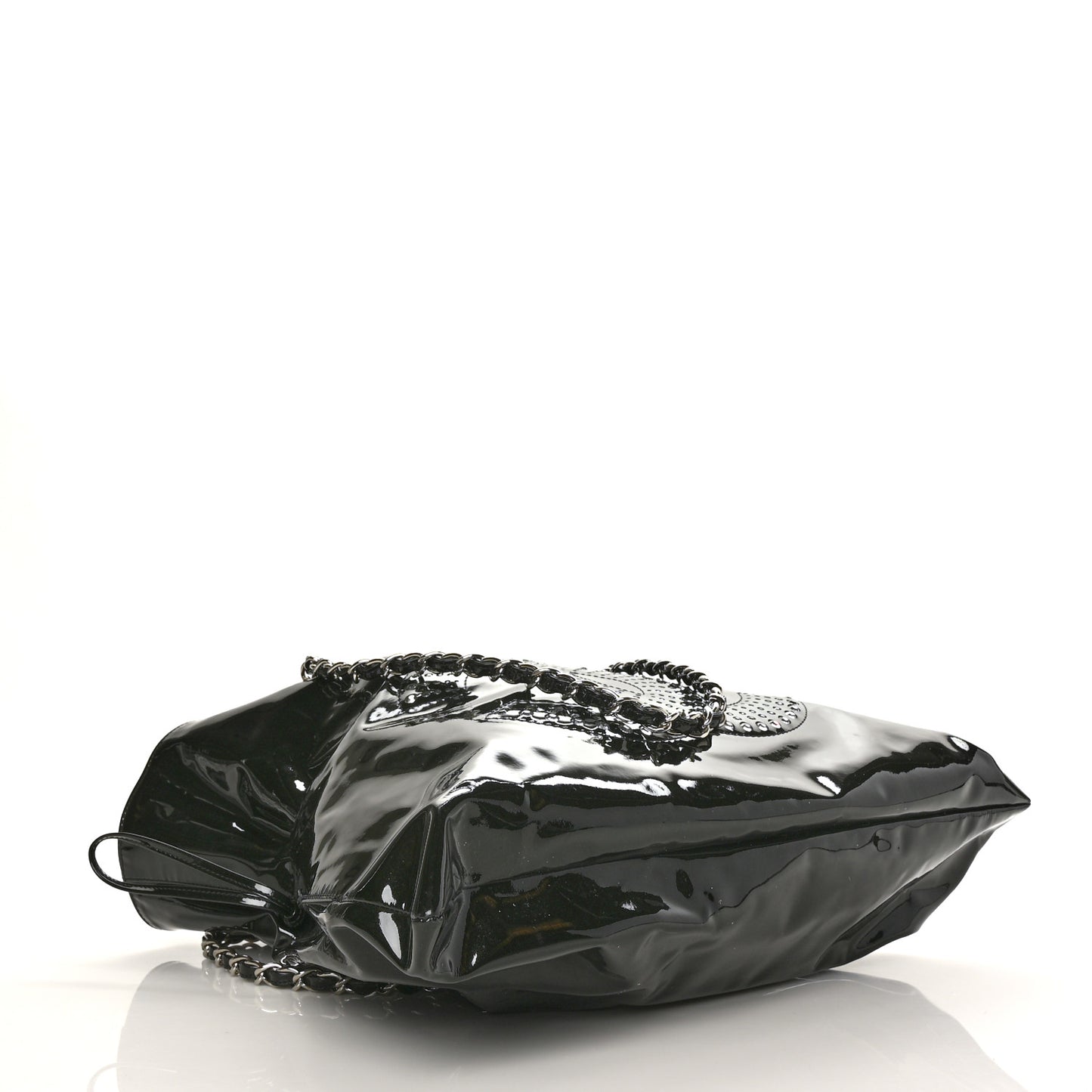 Patent Crystal Strass Bonbons Tote Black