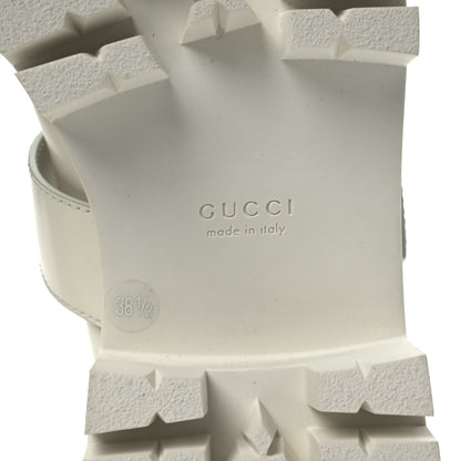 Gucci Cordovan Lux Womens Horsebit Platform Mary Jane Loafers 38.5 Off White 8 of 12