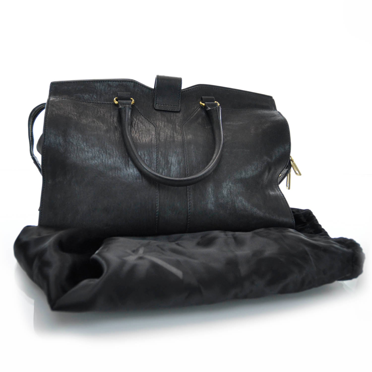 Saint Laurent Leather Medium Cabas Chyc Black 3 of 9