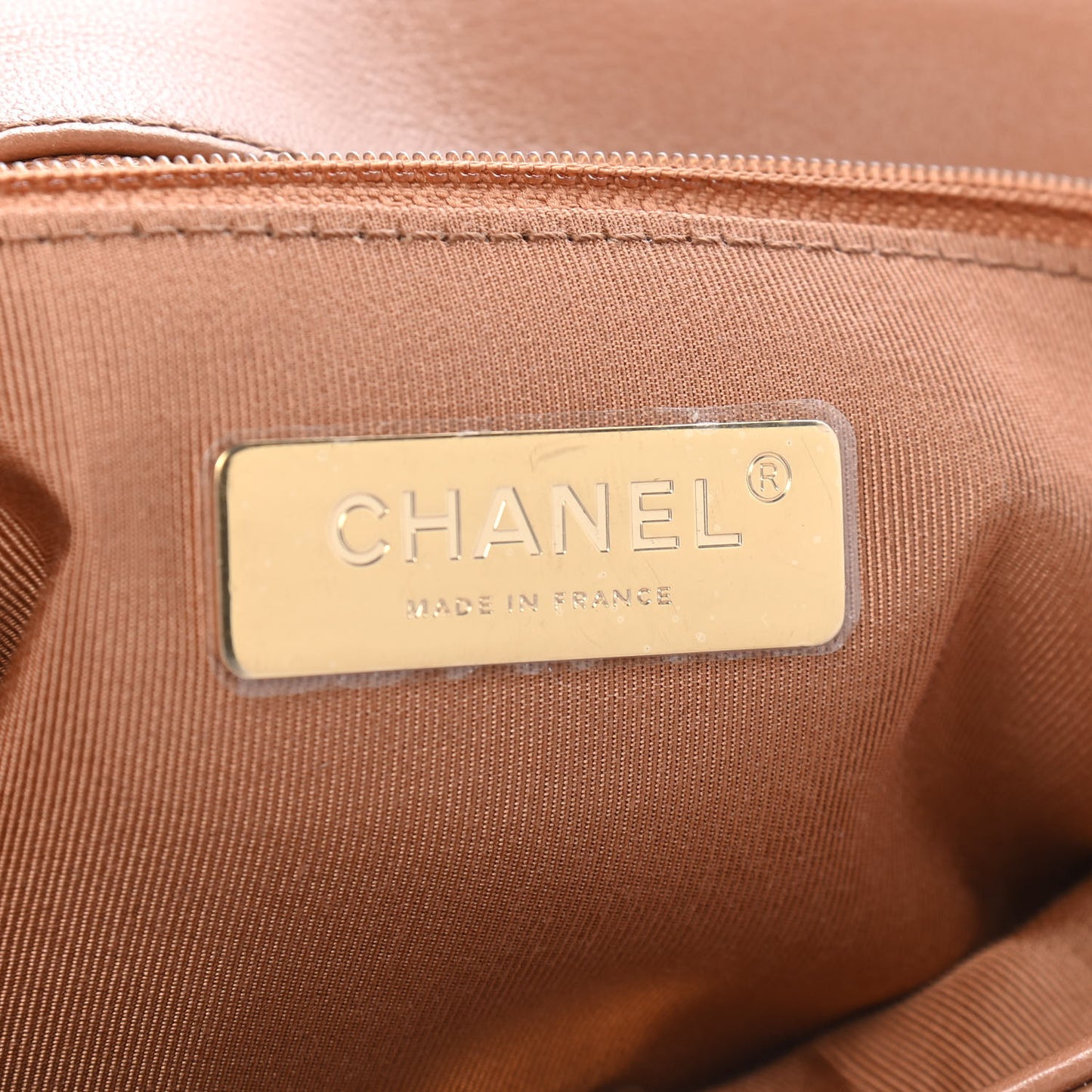 Lambskin Quilted Medium Chanel 19 Flap Brown
