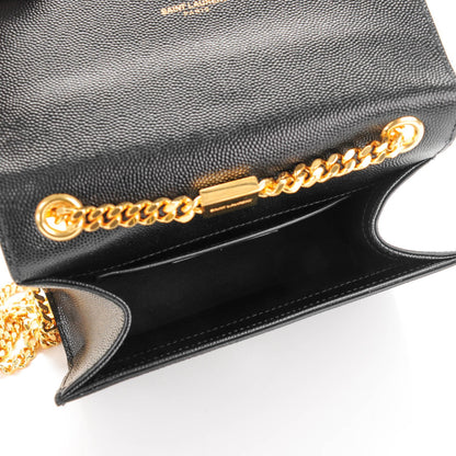 Saint Laurent Grain De Poudre Small Monogram Kate Satchel Black 5 of 6