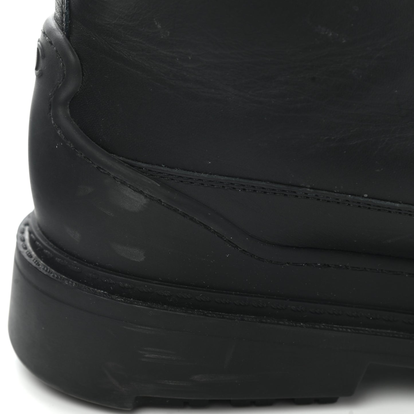 Calfskin Nylon CC Ankle Snow Boots 40.5 Black