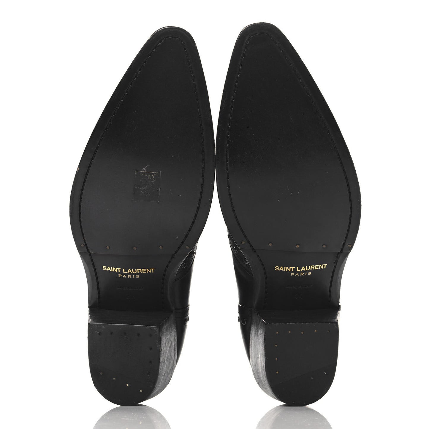 Calfskin Dakota 50 Stud Bootie 44 Black