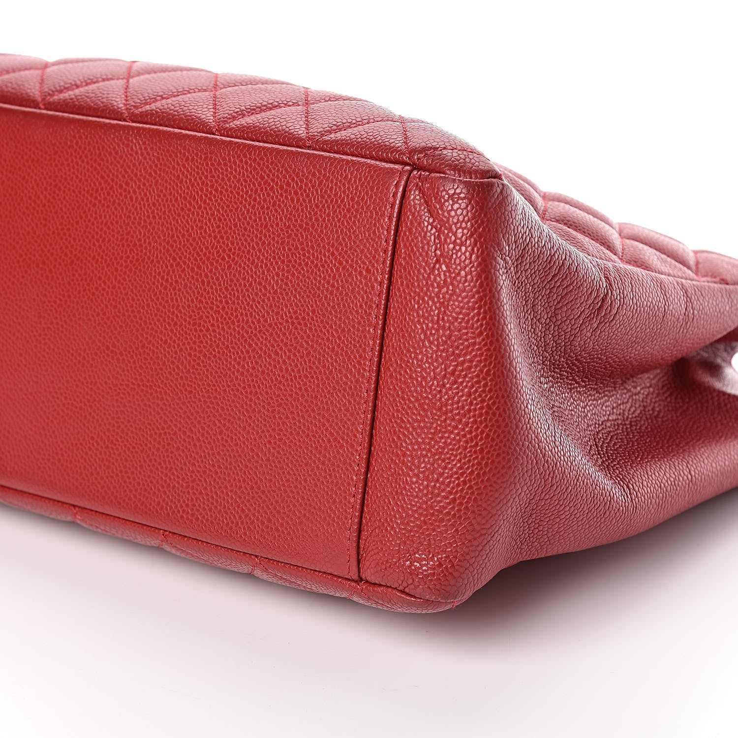 Chanel Caviar Quilted Grand Shopping Tote GST Red 9 of 9
