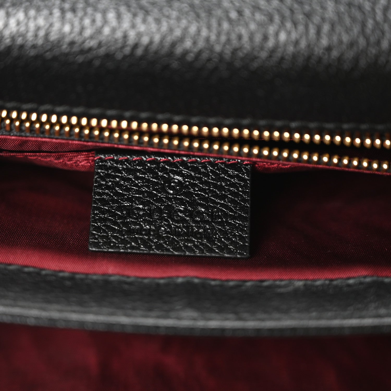 Gucci Grainy Calfskin Small Zumi Shoulder Bag Black 6 of 10