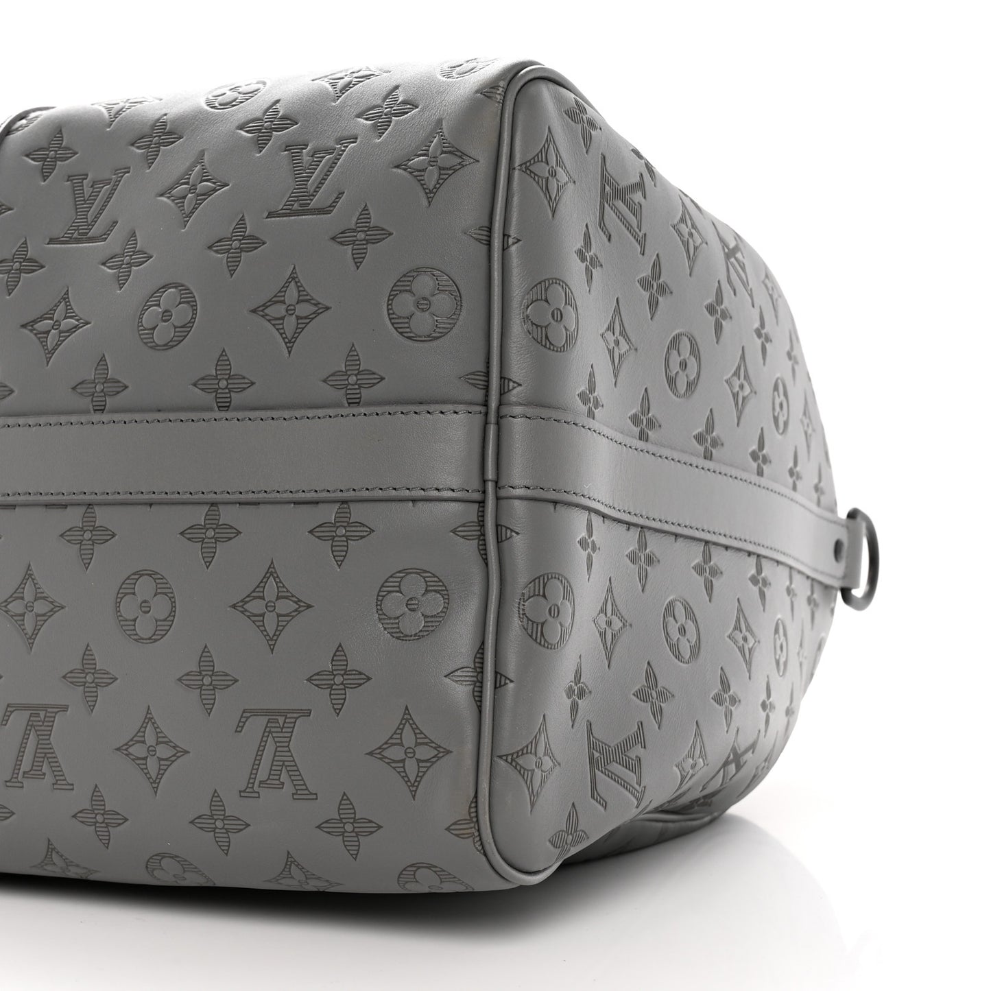 Calfskin Monogram Shadow Keepall Bandouliere 50 Anthracite Gray