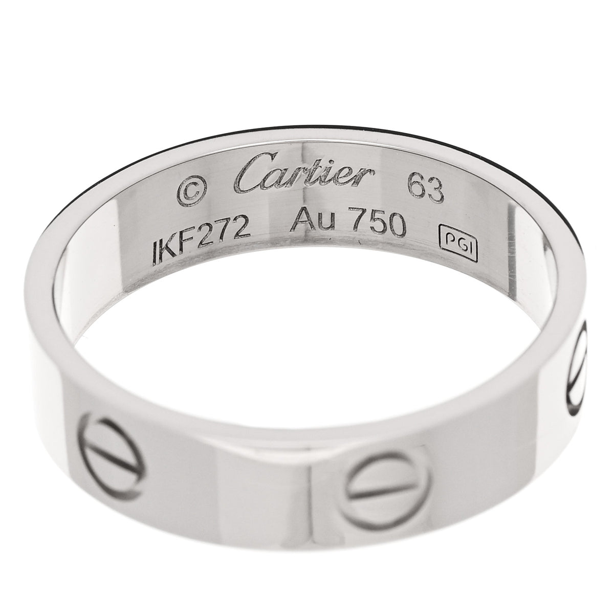 18K White Gold 5.5mm LOVE Ring 63 10.5