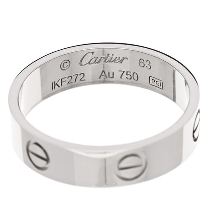 Cartier 18K White Gold 5.5mm LOVE Ring 63 10.5 4 of 4