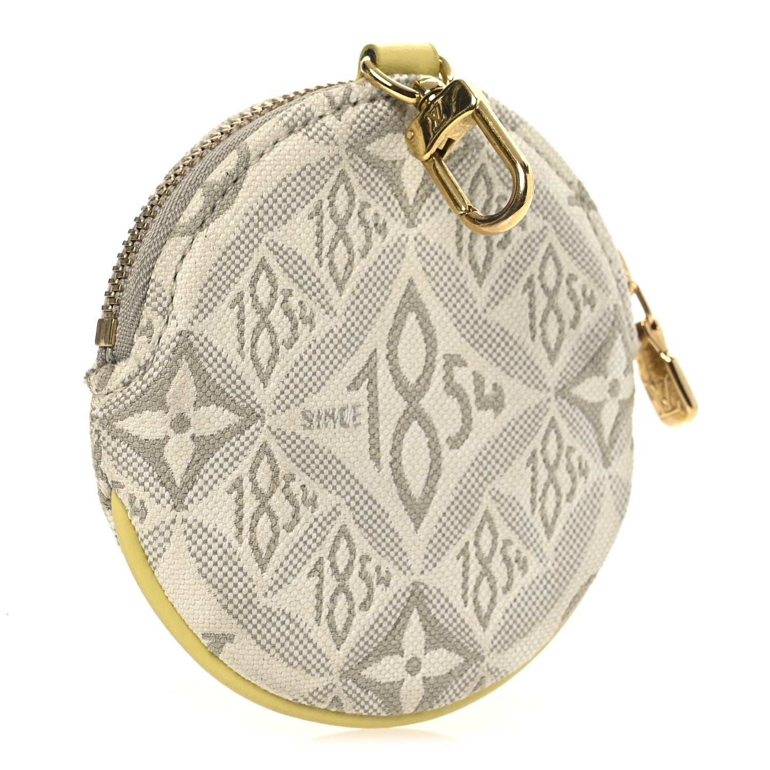 Louis Vuitton Jacquard Since 1854 Round Coin Purse  Beige 3 of 7