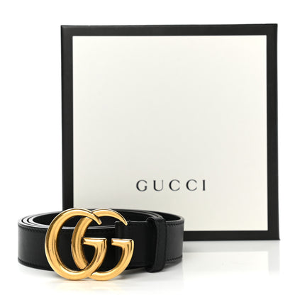 Gucci Calfskin Double G 30mm Belt 95 38 Black 6 of 6