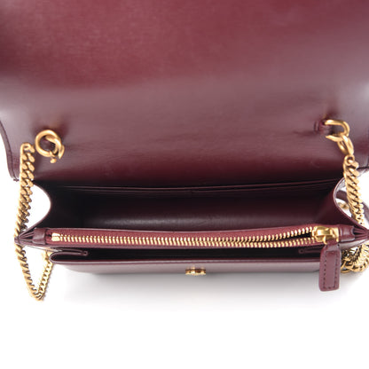 Saint Laurent Calfskin Monogram Sunset Chain Wallet New Red 5 of 9
