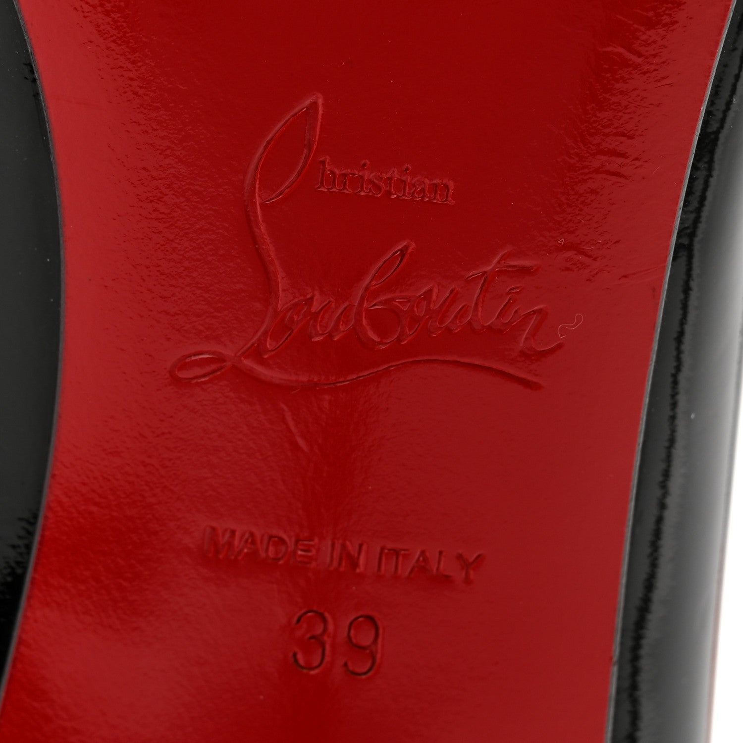 Christian Louboutin Patent Piou Piou 85 Pumps 39 Black 7 of 8