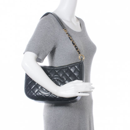 Chanel Caviar Quilted Hobo Bag Black 2 of 7