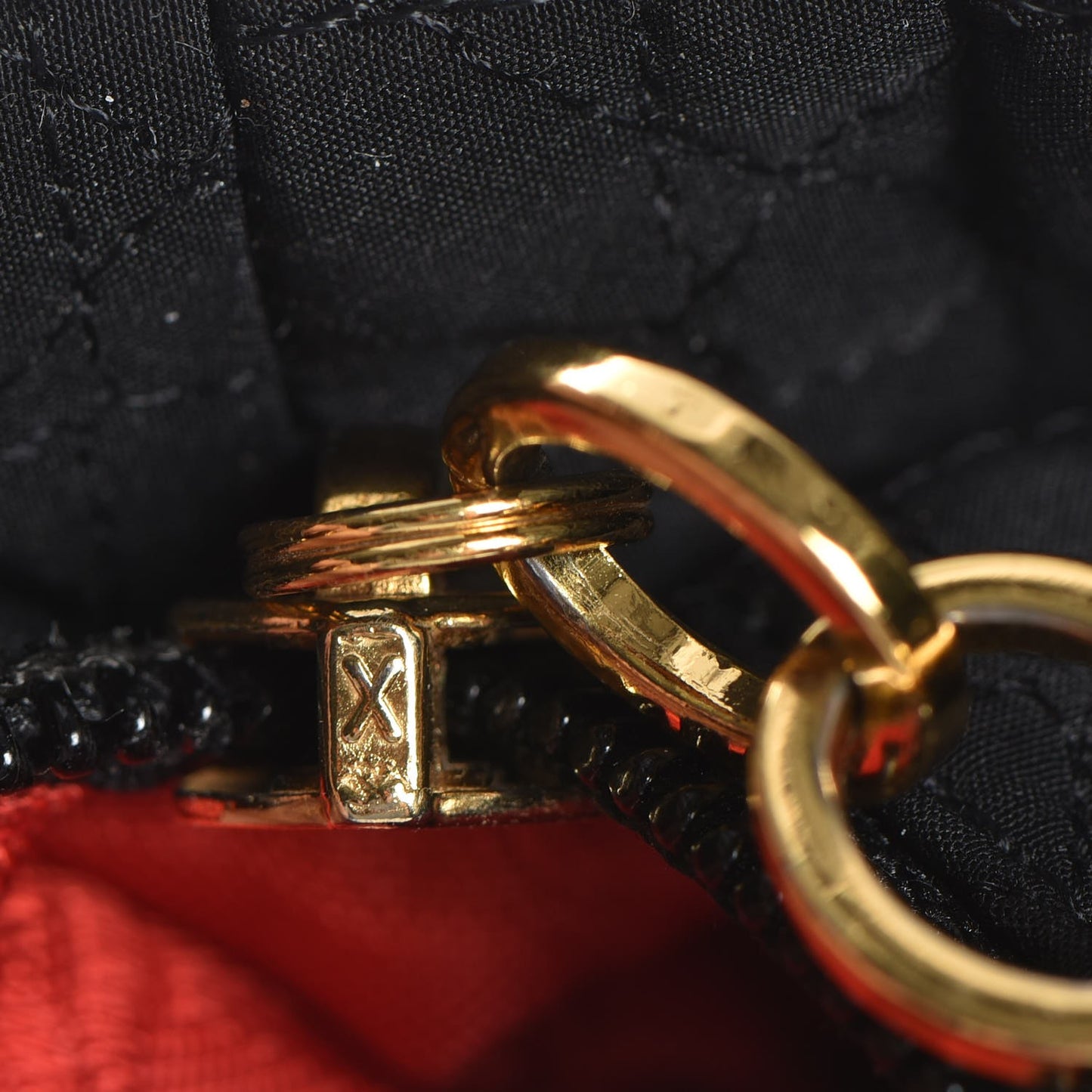Nylon Cannage Medium Lady Dior Black