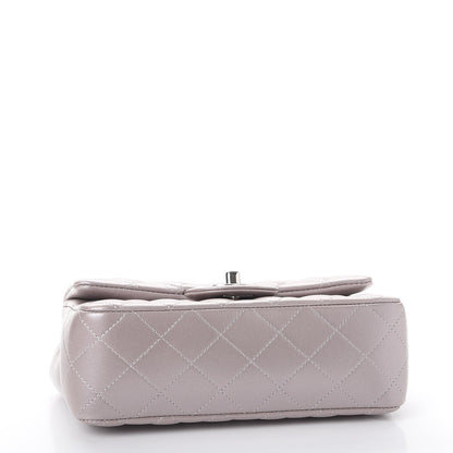 Chanel Metallic Lambskin Quilted Mini Rectangular Flap Silver 4 of 8