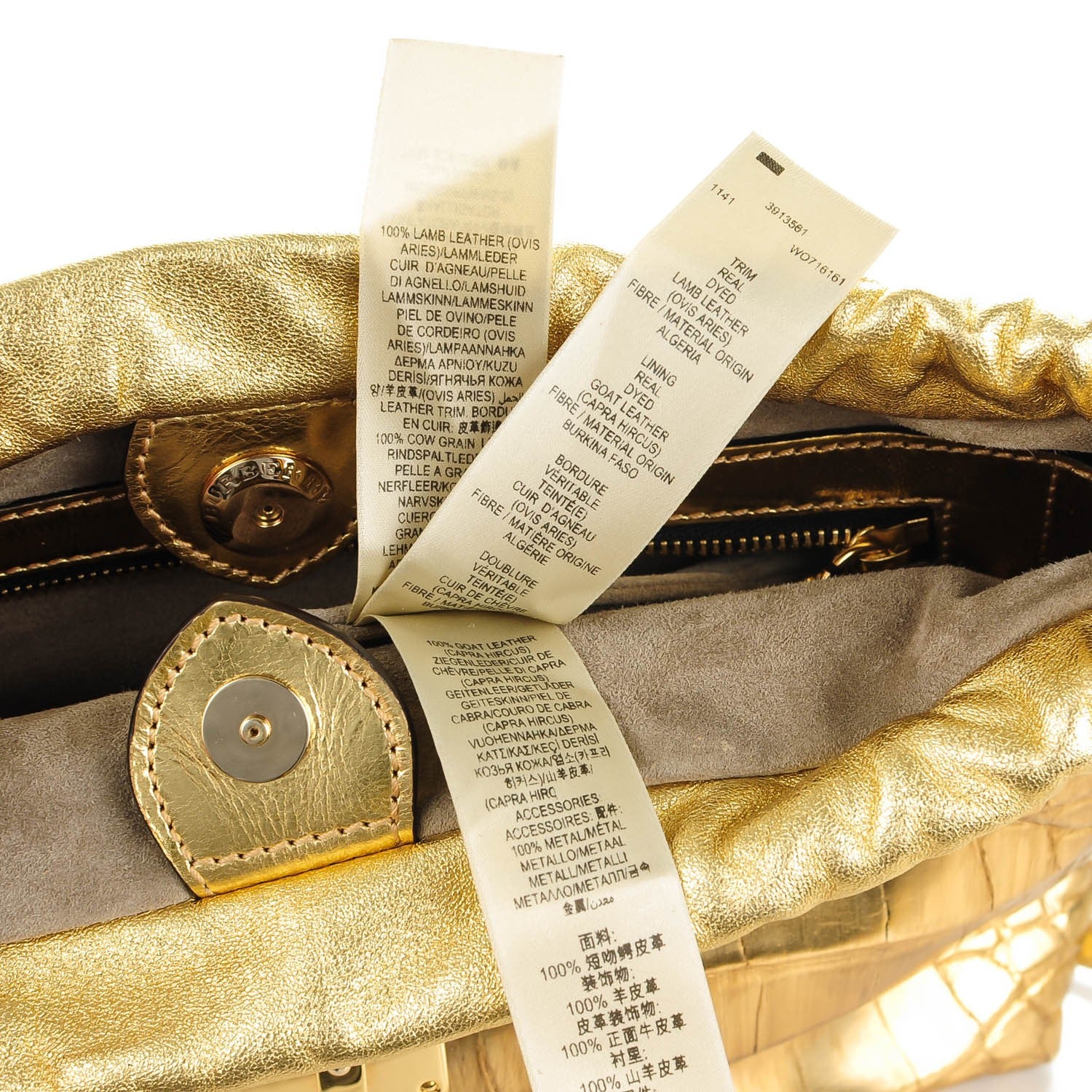 Burberry Alligator Little Crush Metallic Gold 10 of 10