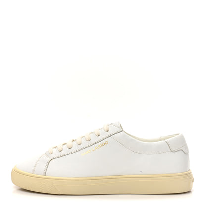 Saint Laurent Calfskin Andy Low Top Sneakers 35 Blanc Optique 1 of 10