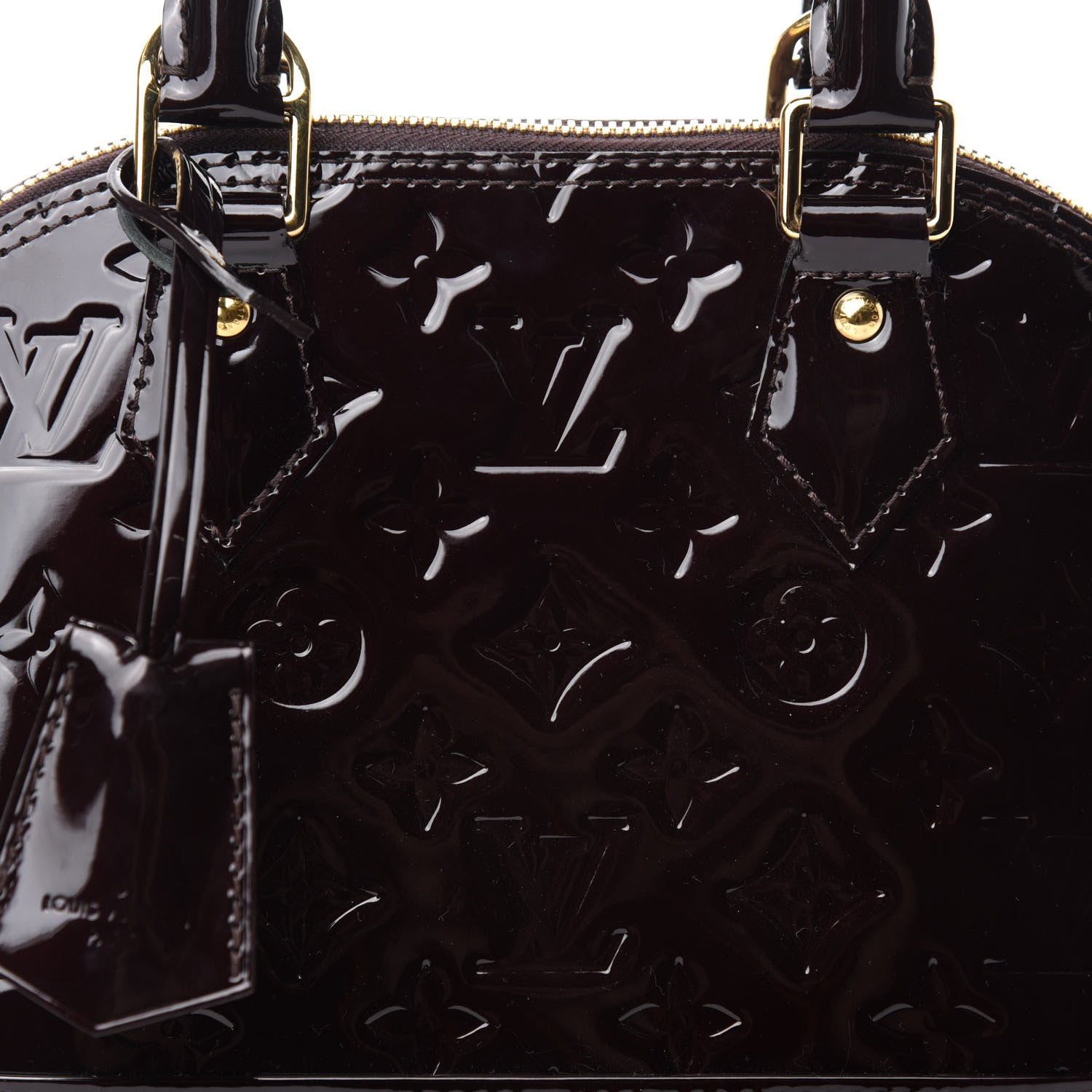 Louis Vuitton Vernis Alma BB Amarante 10 of 10