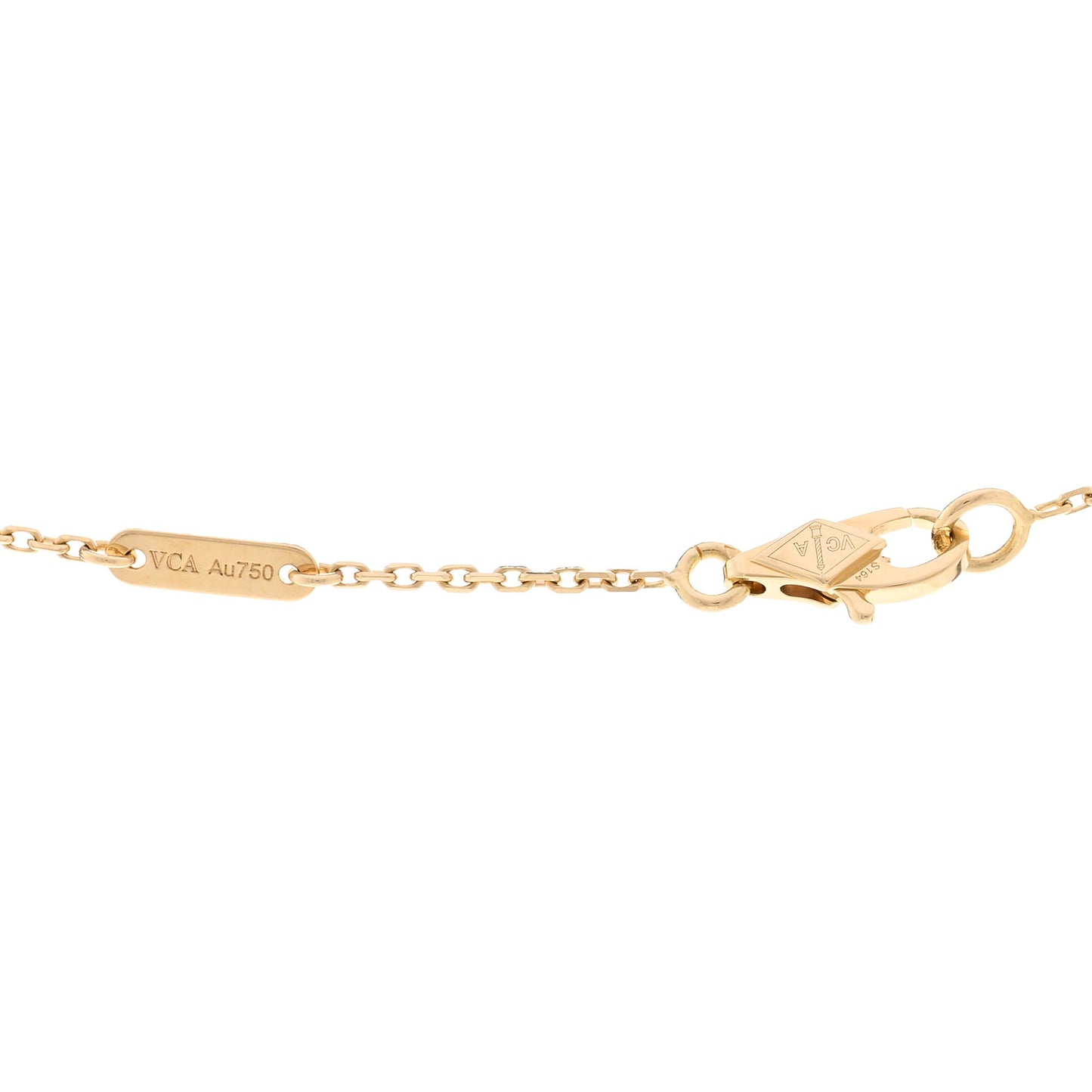 18K Yellow Gold Mother of Pearl Sweet Alhambra Pendant Necklace
