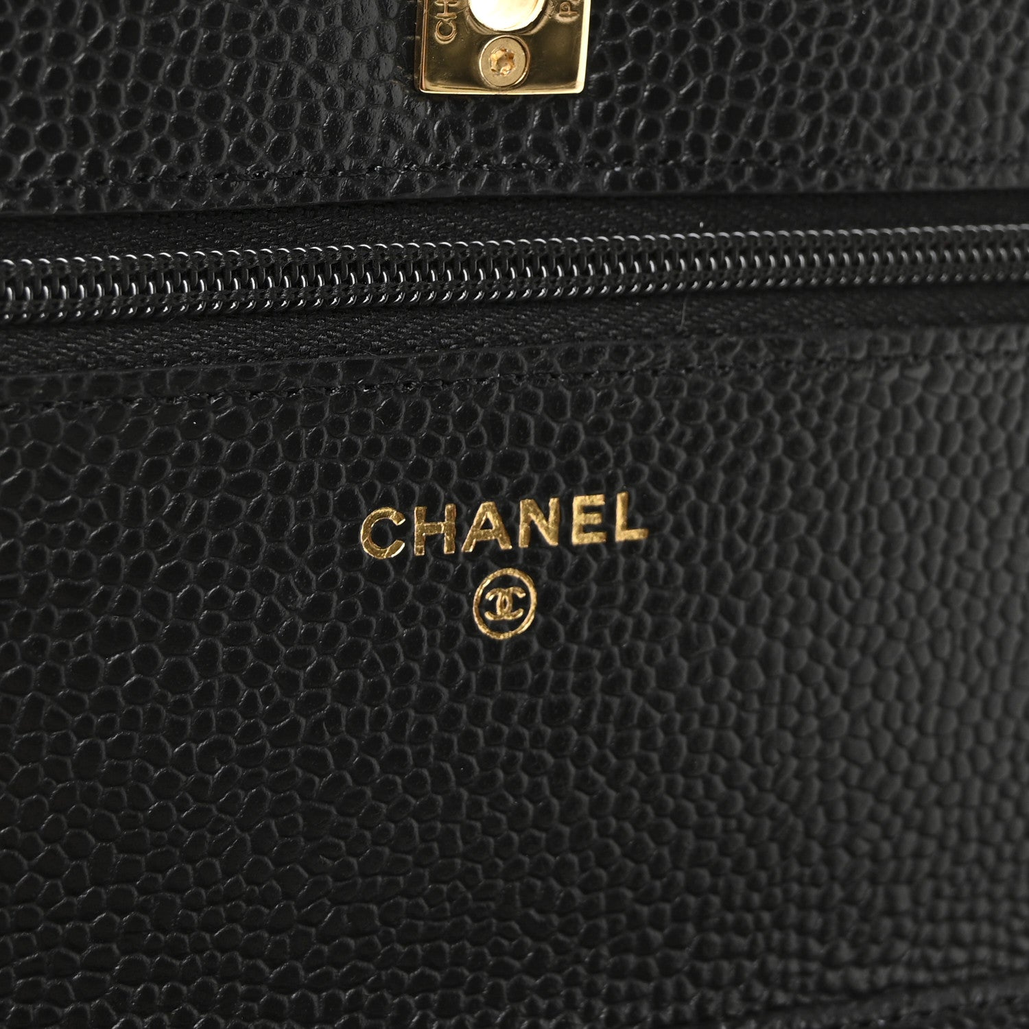 Chanel Caviar Quilted CC Turnlock Wallet On Chain WOC Black 6 of 11