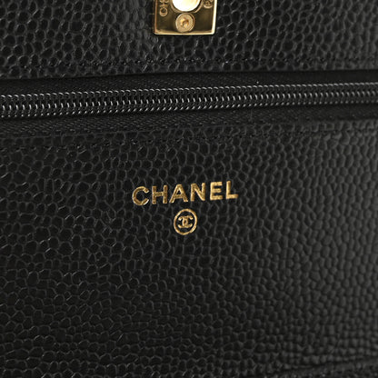 Chanel Caviar Quilted CC Turnlock Wallet On Chain WOC Black 6 of 11