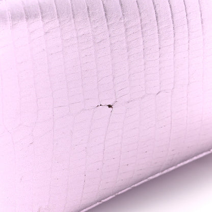 Christian Dior CHRISTIAN DIOR Metallic Lizard Mini Lady Dior Pink 15 of 17