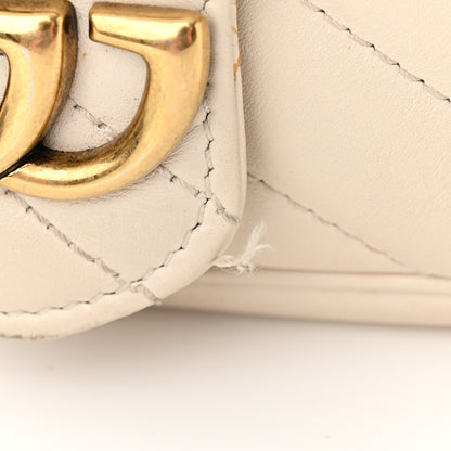 Gucci Calfskin Matelasse Super Mini GG Marmont Shoulder Bag White 19 of 19