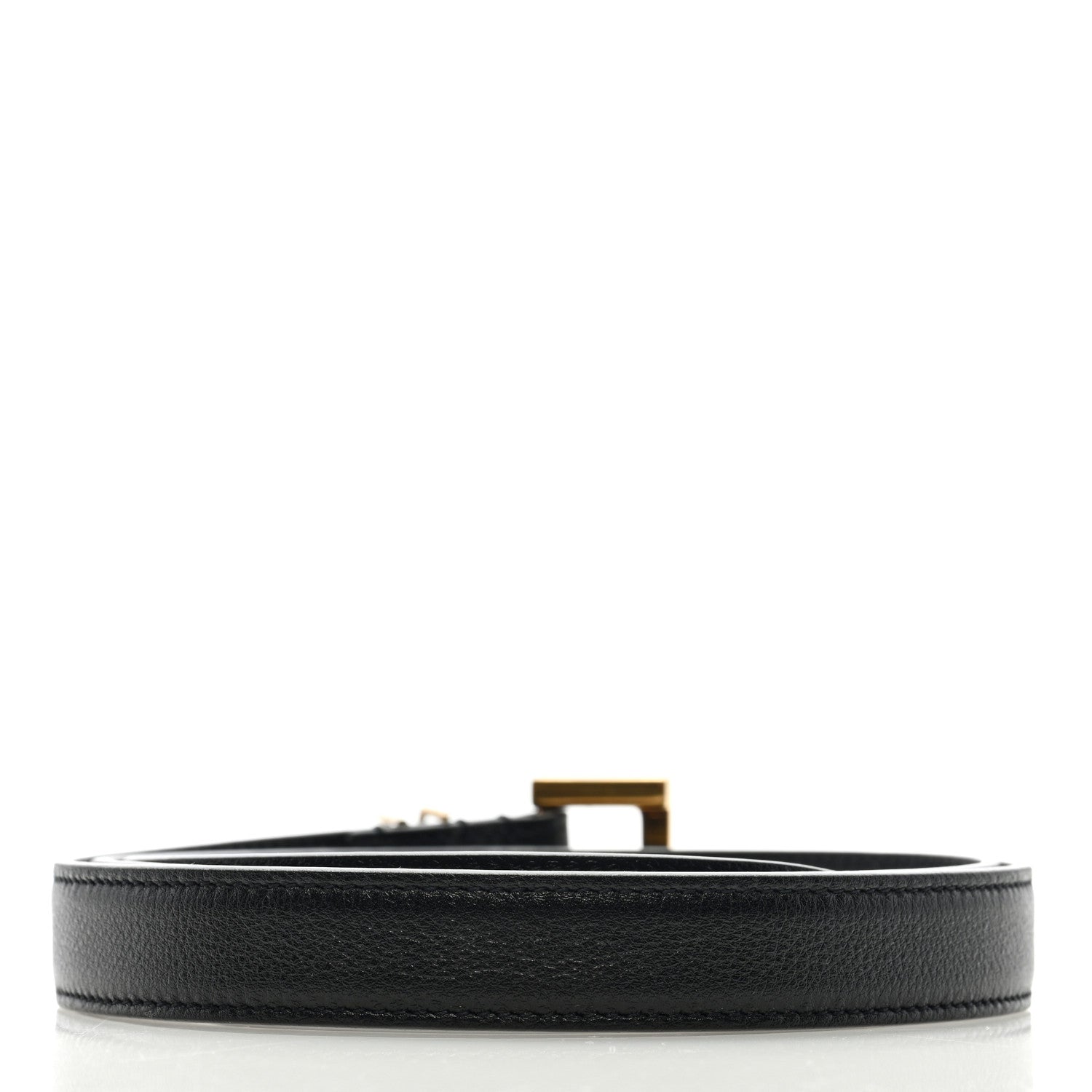 Saint Laurent Smooth Calfskin Monogram Square Buckle Belt 90 36 Black 2 of 4