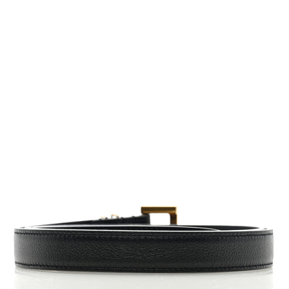 Saint Laurent Smooth Calfskin Monogram Square Buckle Belt 90 36 Black 2 of 4