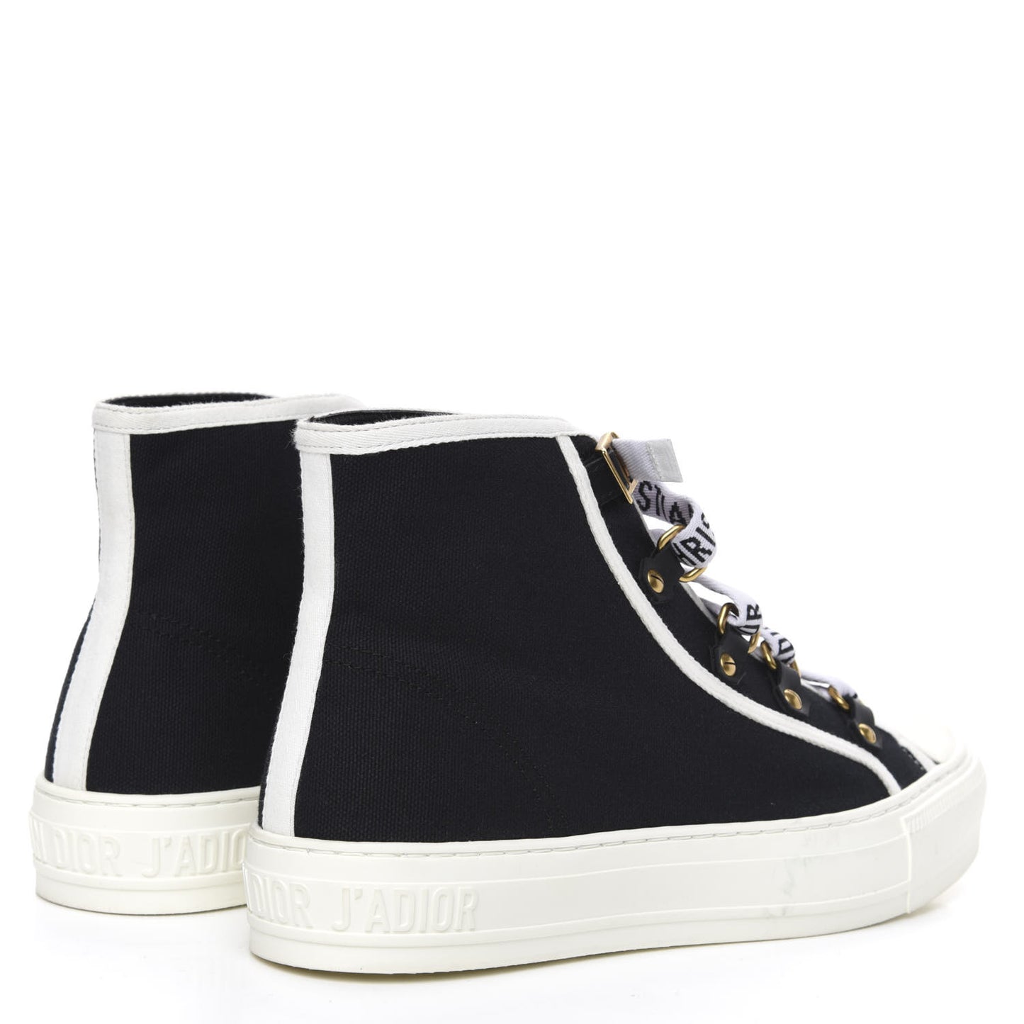 Technical Mesh Calfskin Womens Walk'N'Dior High Top Sneaker 38 Black