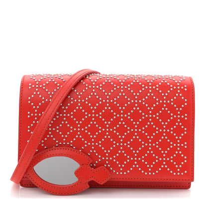 Alaia Calfskin Arabesque Studded Franca Crossbody Piment 3 of 11