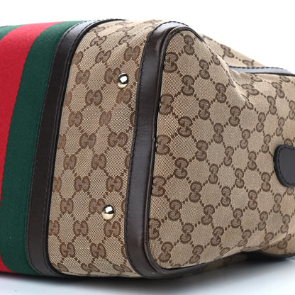 Gucci Monogram Vintage Web Medium Boston Dark Brown 11 of 11