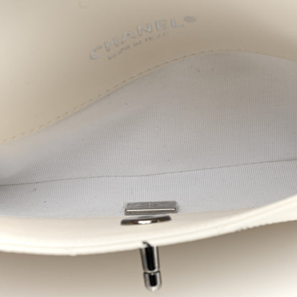 Chanel Printed Lambskin Logo CC Envelope Clutch With Chain White 5 of 10