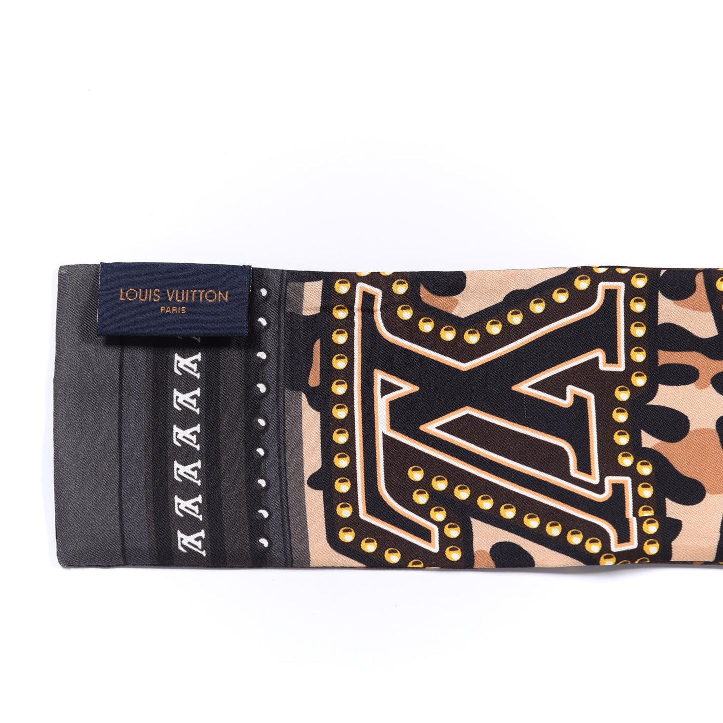 Silk Monogram LV World Bandeau Brown